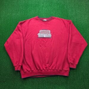 Vintage McC Sport Retired Grandpa Embroidered Toolbox Sweatshirt Mens 2XL Red